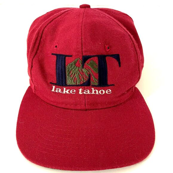 Other - Vintage 90s Snapback Lake Tahoe Red Blue Green Embroidered Hat Sportcap Supreme